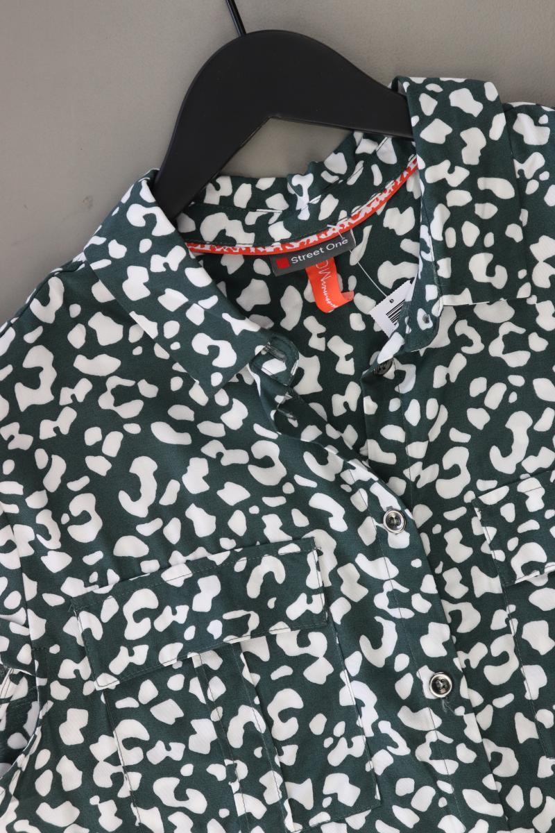 Street One Kurzarmkleid Gr. 38 mit Tierdruck grün aus Viskose