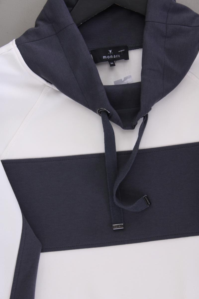 Monari Langarmpullover Gr. 36 neuwertig grau aus Polyester