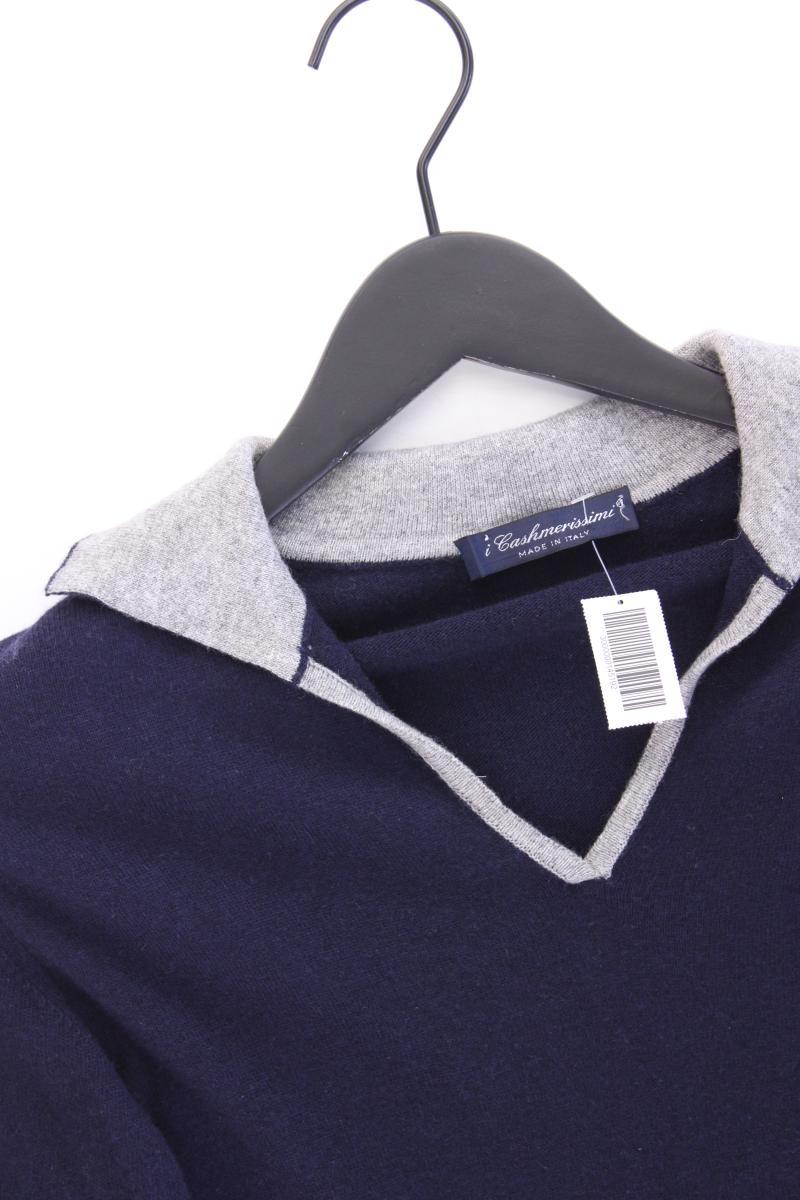 Cashmerissimi Pullover mit Kaschmir Gr. L blau aus Polyamid