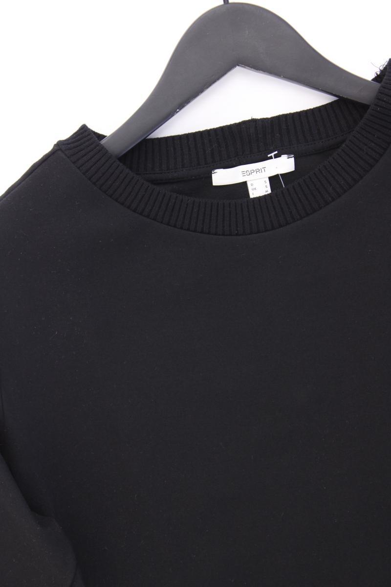 Esprit T-Shirt Gr. S neuwertig Kurzarm schwarz aus Baumwolle