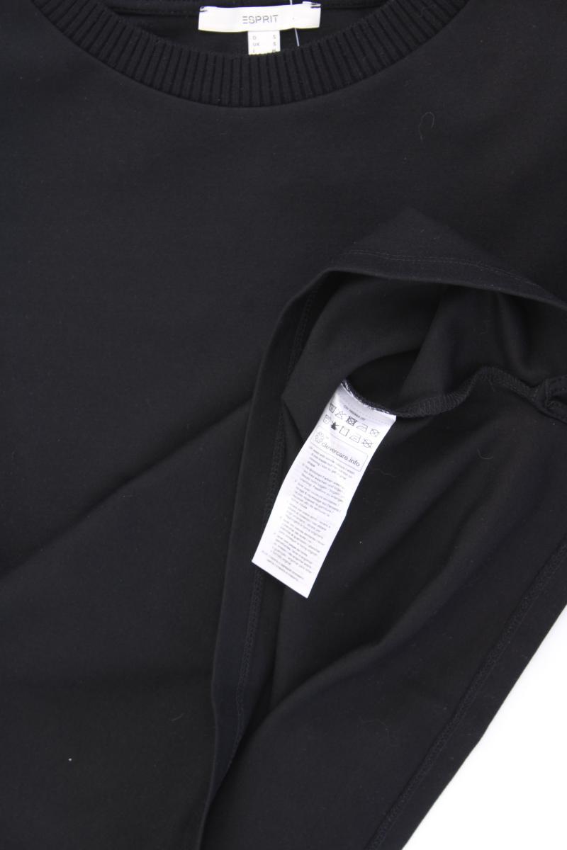 Esprit T-Shirt Gr. S neuwertig Kurzarm schwarz aus Baumwolle