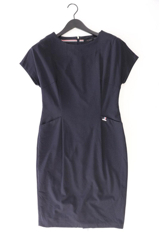 monnari Kleid Gr. 38 Kurzarm blau aus Viskose