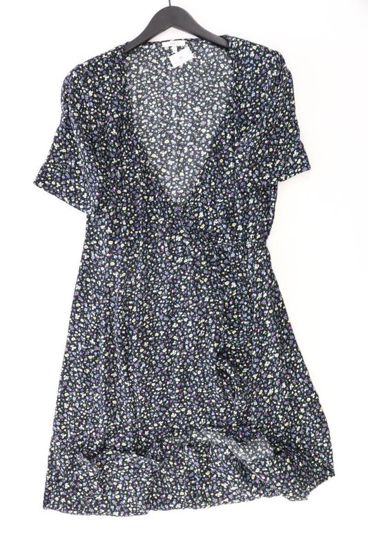 Jake*s Wickelkleid Gr. 42 mit Blumenmuster Kurzarm schwarz