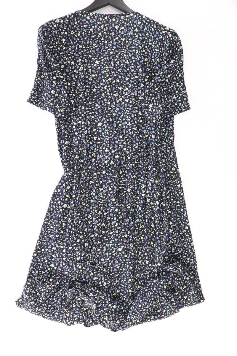 Jake*s Wickelkleid Gr. 42 mit Blumenmuster Kurzarm schwarz