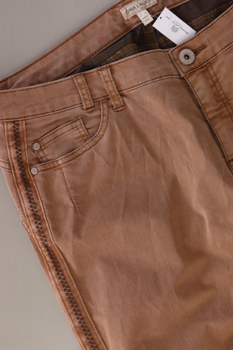 Gina Laura Straight Jeans Gr. W32 braun aus Baumwolle