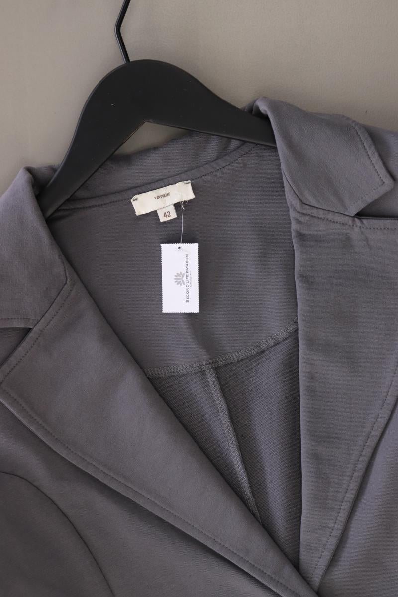Venturini Milano Jerseyblazer Gr. 42 grau aus Baumwolle