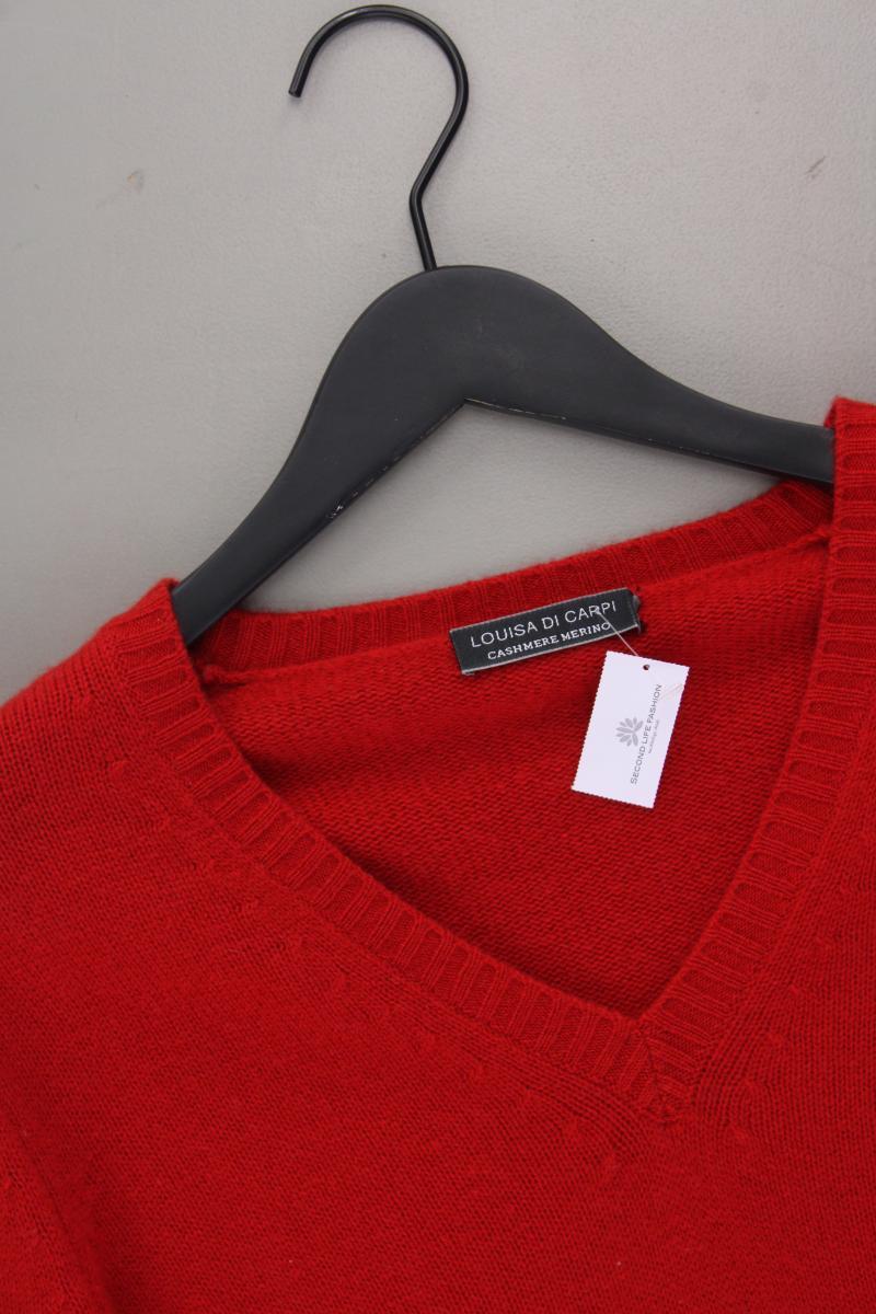 Louisa Di Carpi Cashmerepullover Gr. 42 rot aus Kaschmir
