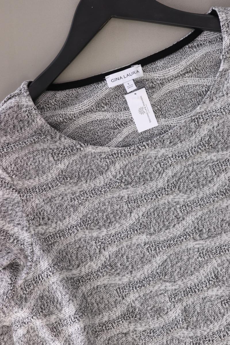 Gina Laura Feinstrickpullover Gr. L grau