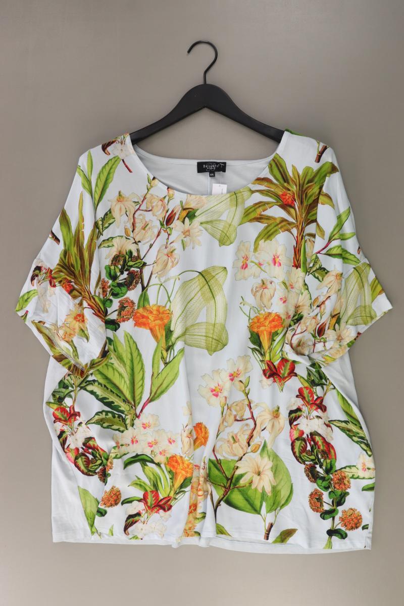 Bexleys Bluse Gr. XXL mit Blumenmuster Kurzarm blau aus Viskose