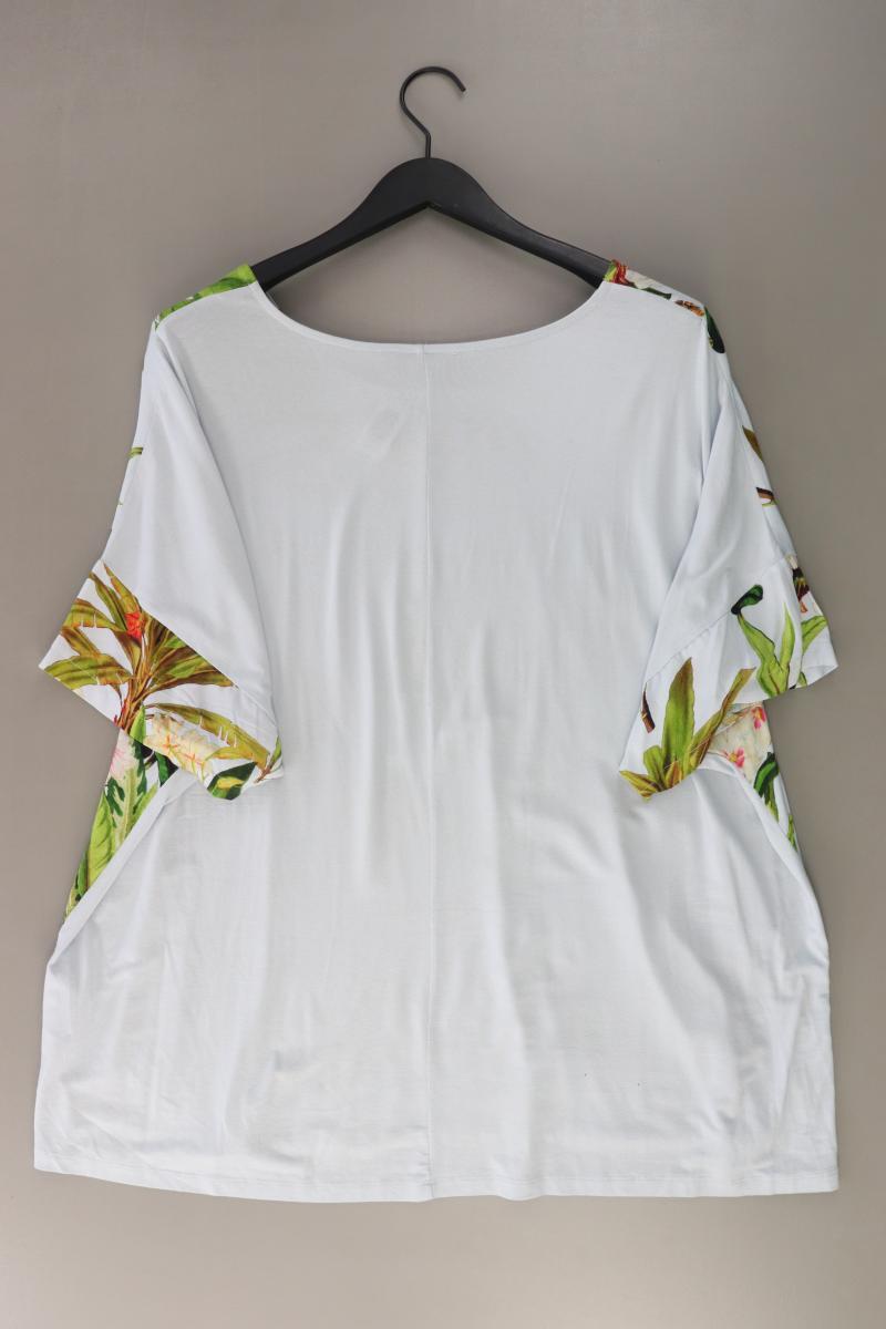 Bexleys Bluse Gr. XXL mit Blumenmuster Kurzarm blau aus Viskose