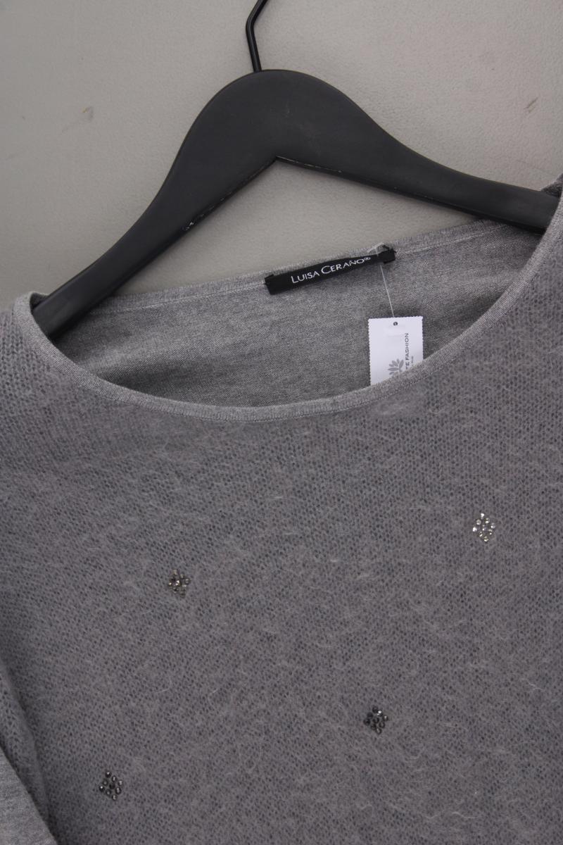 Luisa Cerano Langarmpullover Gr. 42 grau aus Mohair