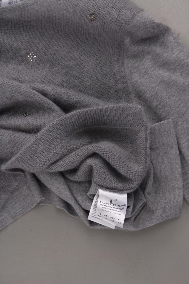 Luisa Cerano Langarmpullover Gr. 42 grau aus Mohair