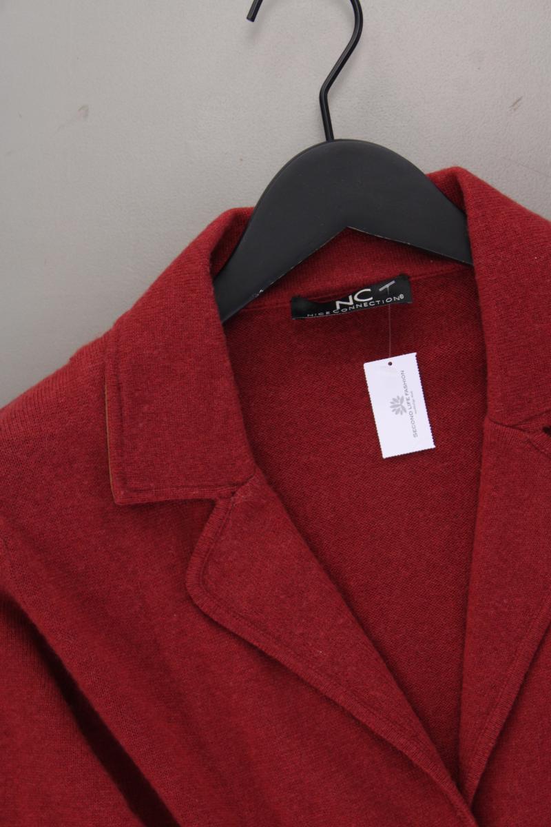 Nice Connection Strickjacke Gr. 42 Langarm rot aus Wolle