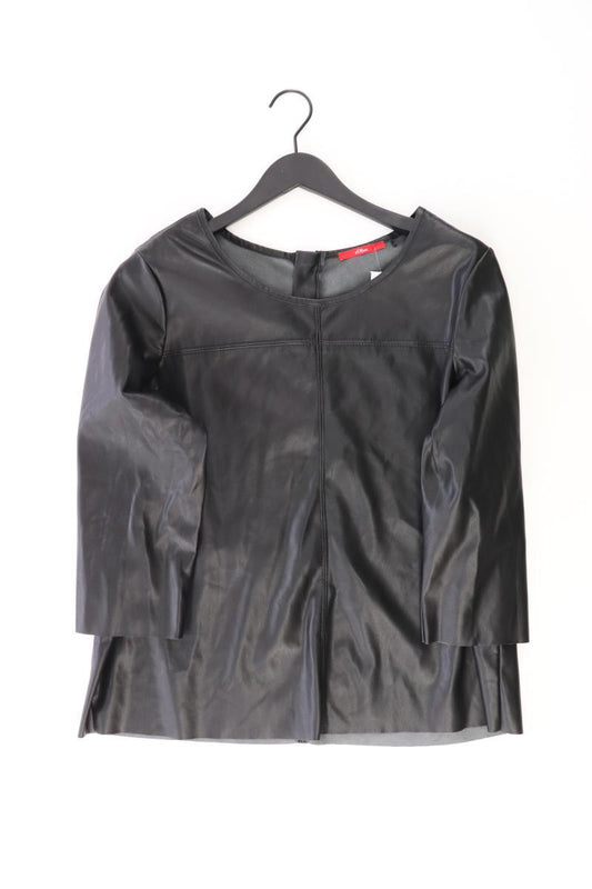 s.Oliver Regular Bluse Gr. 46 3/4 Ärmel schwarz aus Kunstleder