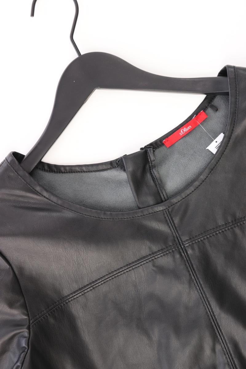 s.Oliver Regular Bluse Gr. 46 3/4 Ärmel schwarz aus Kunstleder