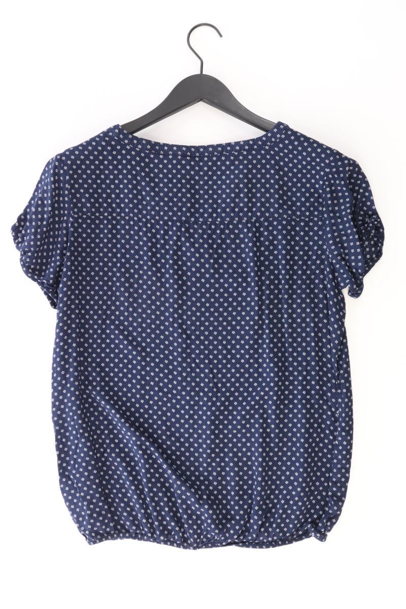 Tom Tailor Kurzarmbluse Gr. 42 blau aus Viskose