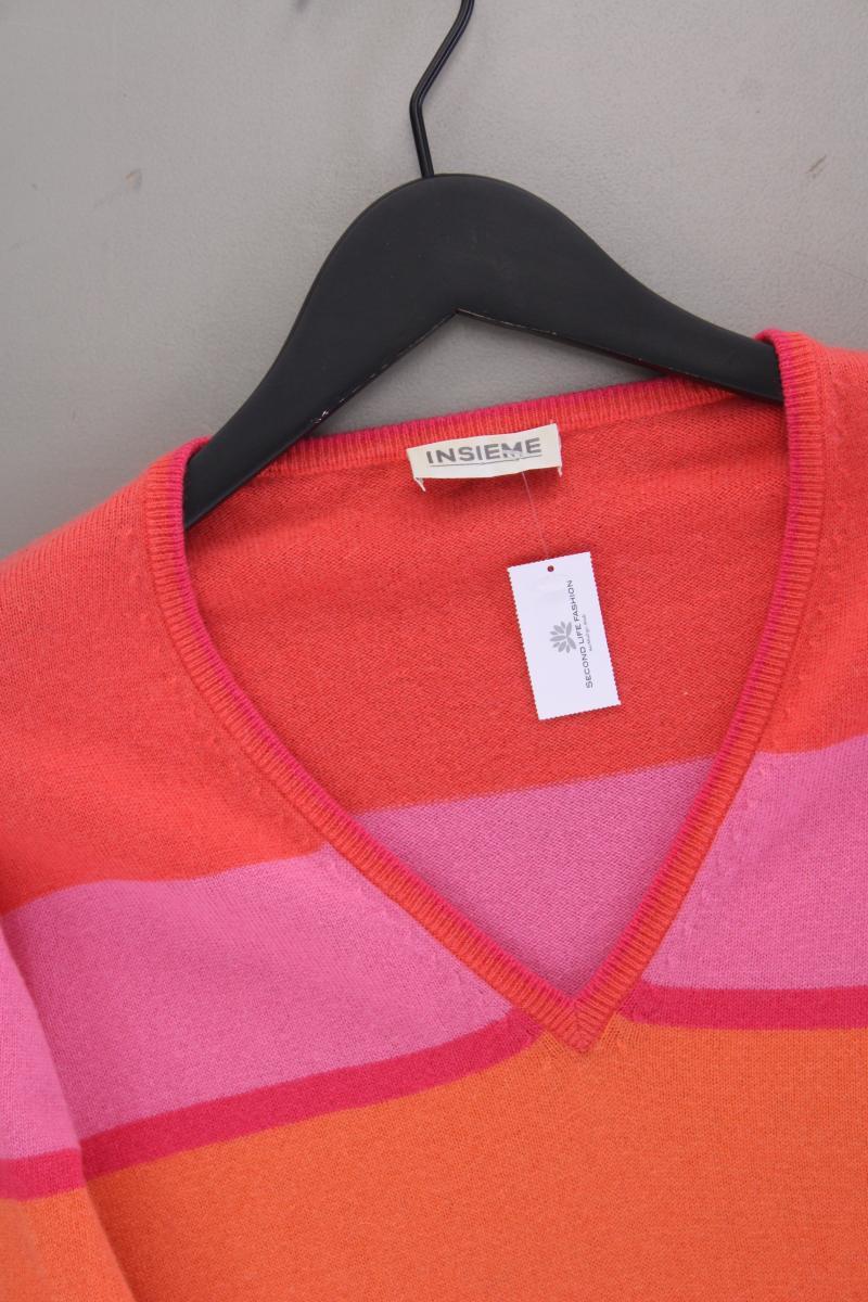Insieme Wollpullover Gr. 42 gestreift pink