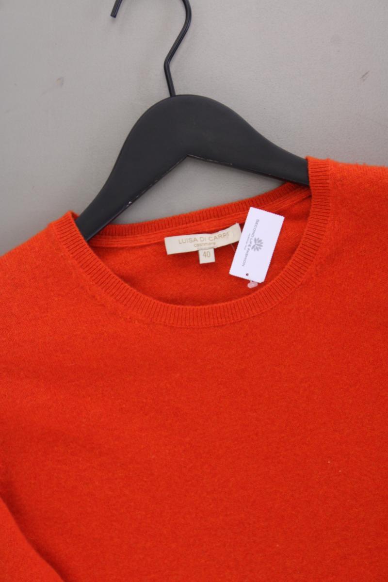 Luisa Di Carpi Cashmerepullover Gr. 40 neuwertig orange aus Kaschmir