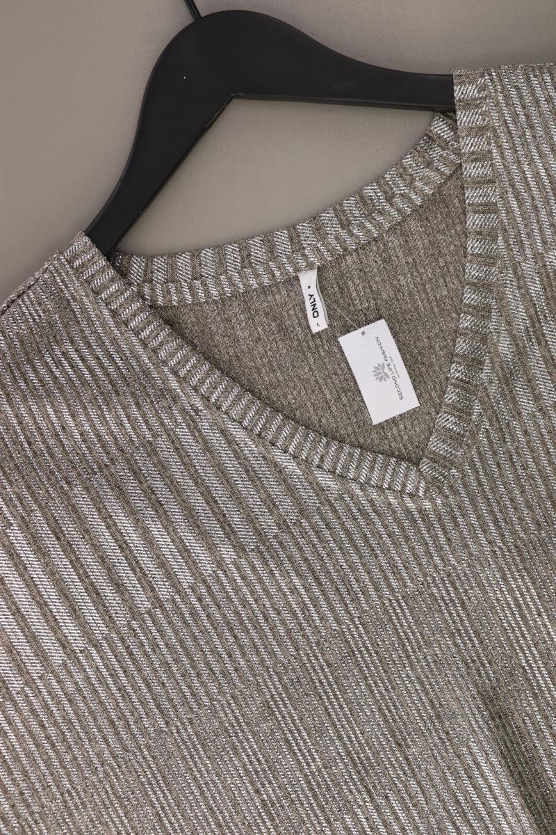 Only Shirt Gr. L Kurzarm silber aus Polyester