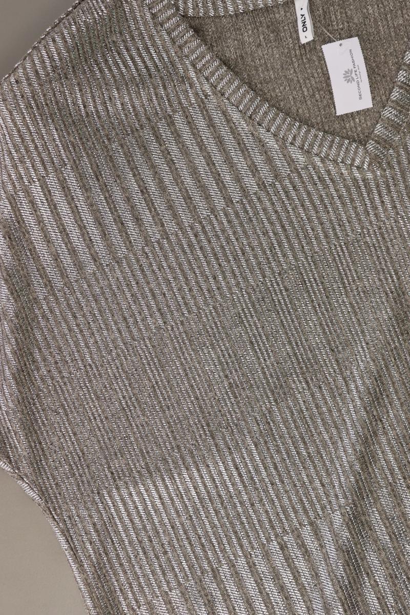 Only Shirt Gr. L Kurzarm silber aus Polyester