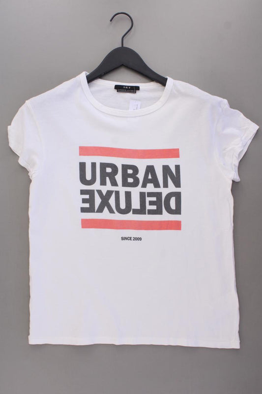 Set Printshirt Gr. 34 Kurzarm weiß aus Baumwolle