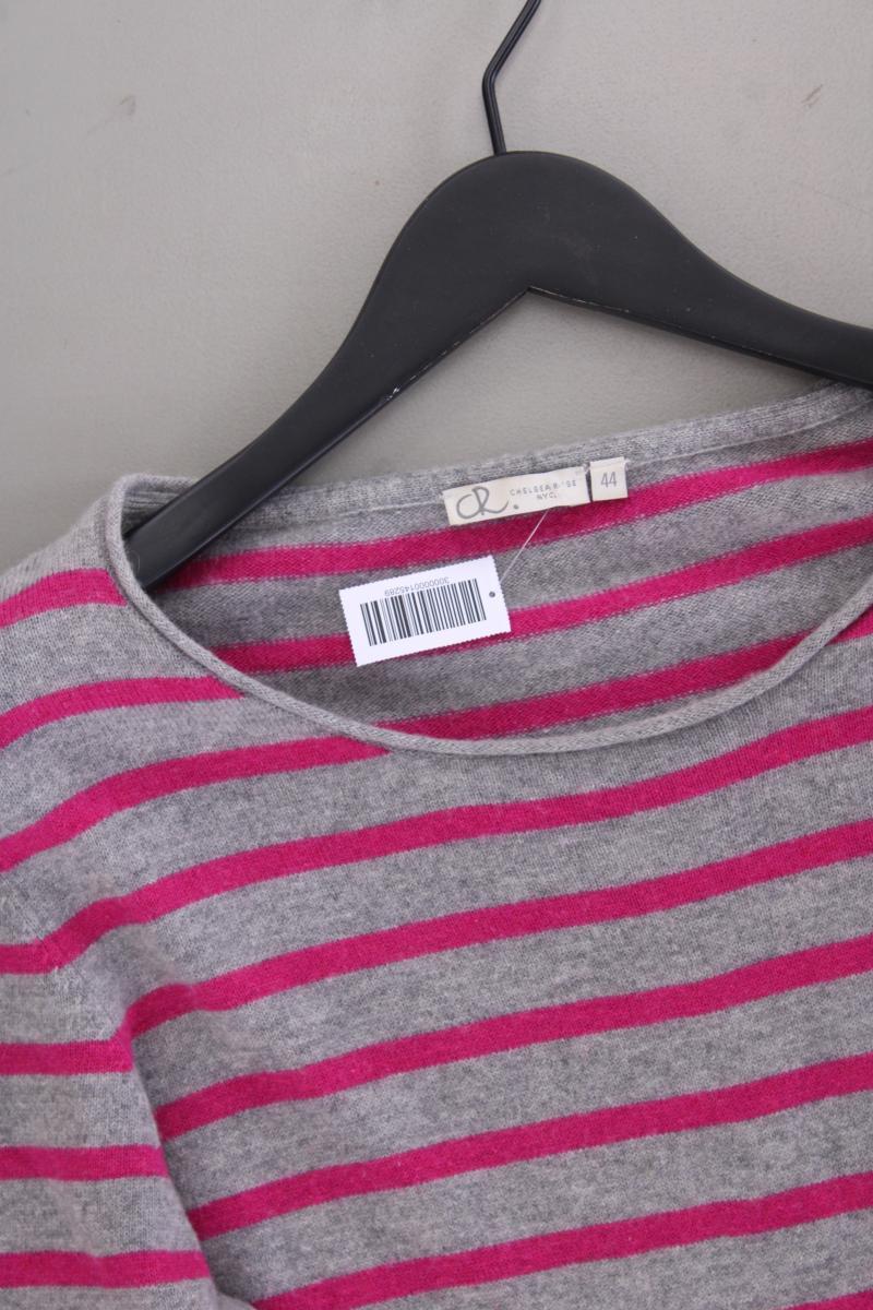 Chelsea Rose Wollpullover Gr. 44 gestreift grau