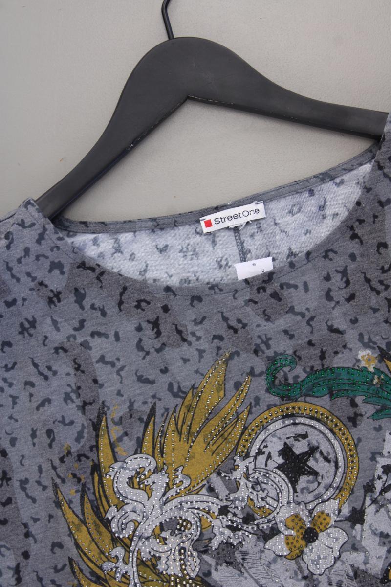 Street One Printshirt Gr. 48 Kurzarm grau