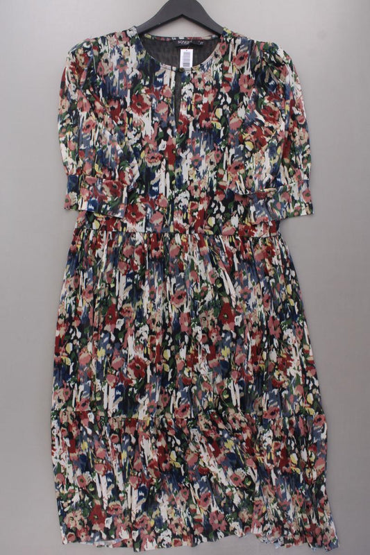 SOAKED IN LUXURY Poppie Dress Midikleid Gr. S mit Blumenmuster 3/4 Ärmel