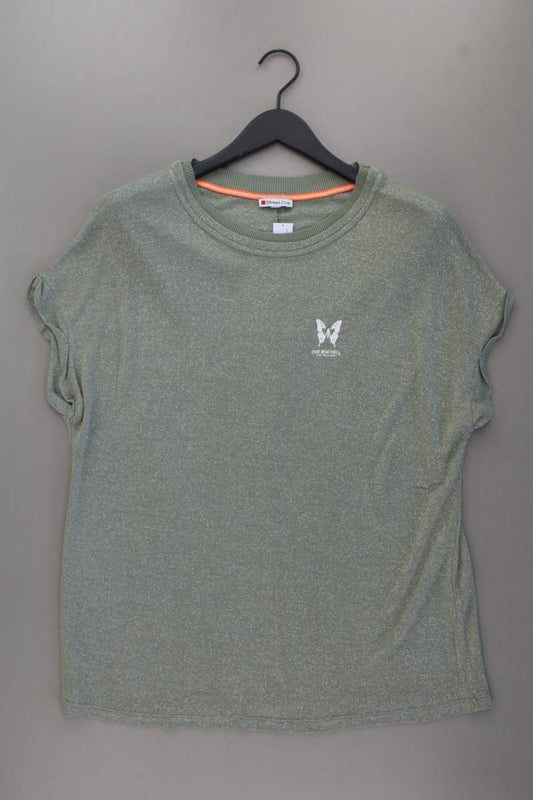 Street One T-Shirt Gr. 46 Kurzarm mit Glitzer grün
