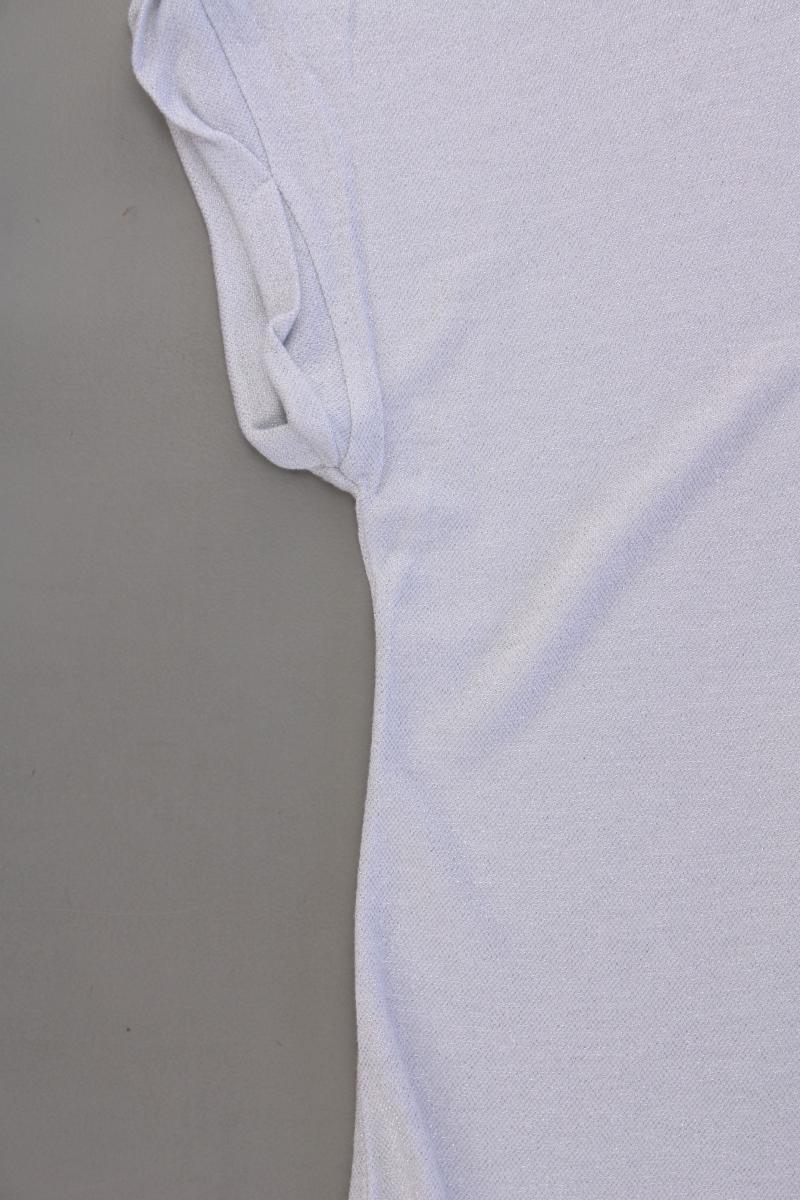 Street One T-Shirt Gr. 46 Kurzarm mit Glitzer silber