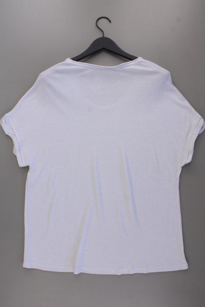 Street One T-Shirt Gr. 46 Kurzarm mit Glitzer silber