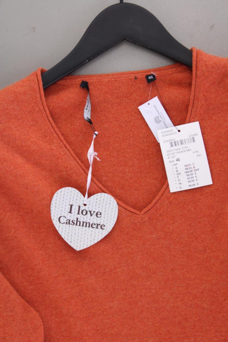 CLARINA Cashmerepullover Gr. 46 neu mit Etikett Neupreis: 99,99€! orange