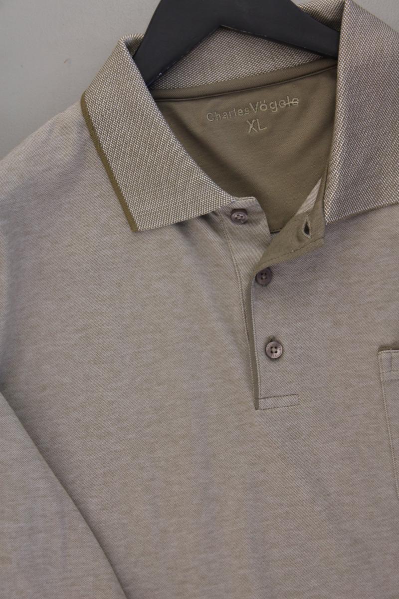 Charles Vögele Poloshirt für Herren Gr. XL neuwertig Kurzarm braun