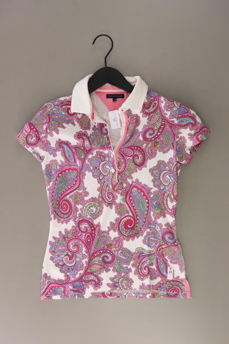 Tommy Hilfiger Poloshirt Gr. S mit Paisleymuster Kurzarm rosa aus Baumwolle