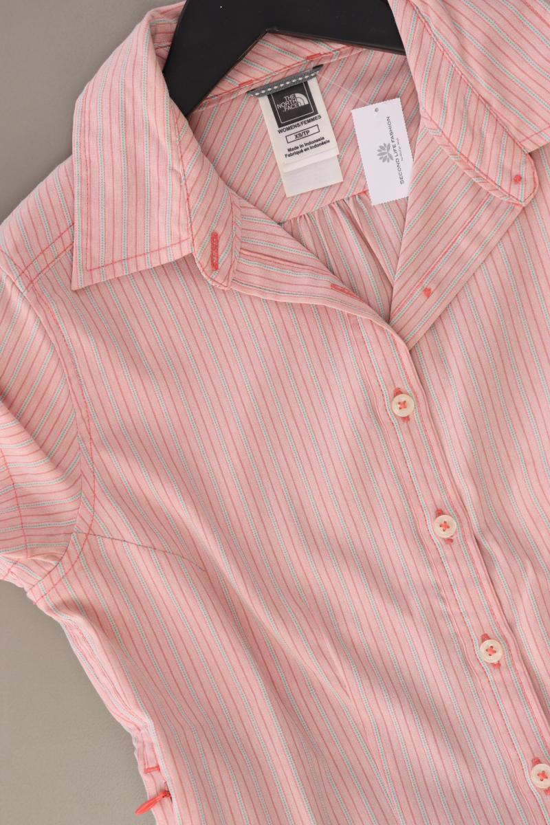 The North Face Kurzarmbluse Gr. XS gestreift Vintage rosa aus Polyester