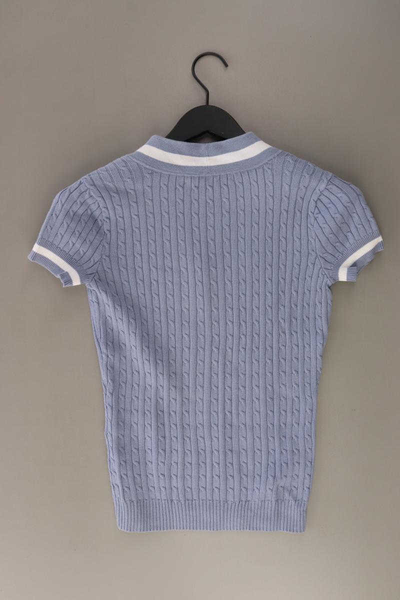 Ralph Lauren Sport Shirt mit V-Ausschnitt Gr. S Kurzarm Vintage blau