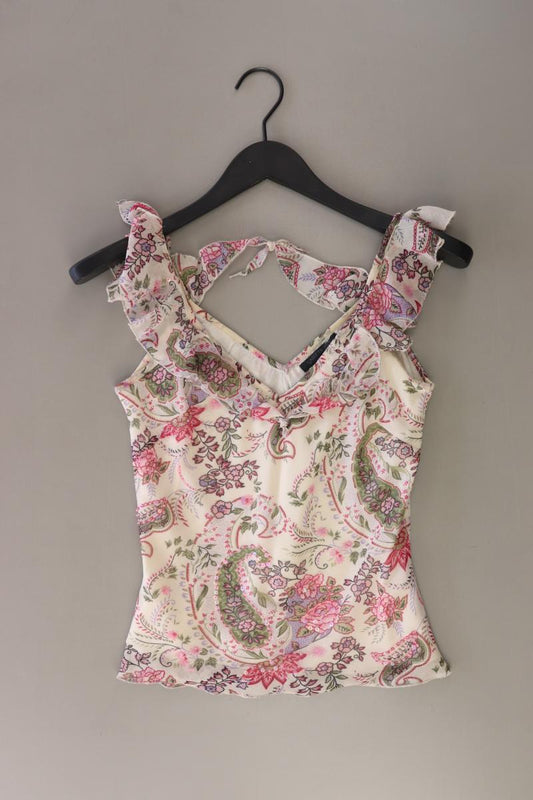Saint Tropez Y2K Vintage Top Gr. S mit Paisleymuster creme aus Polyester