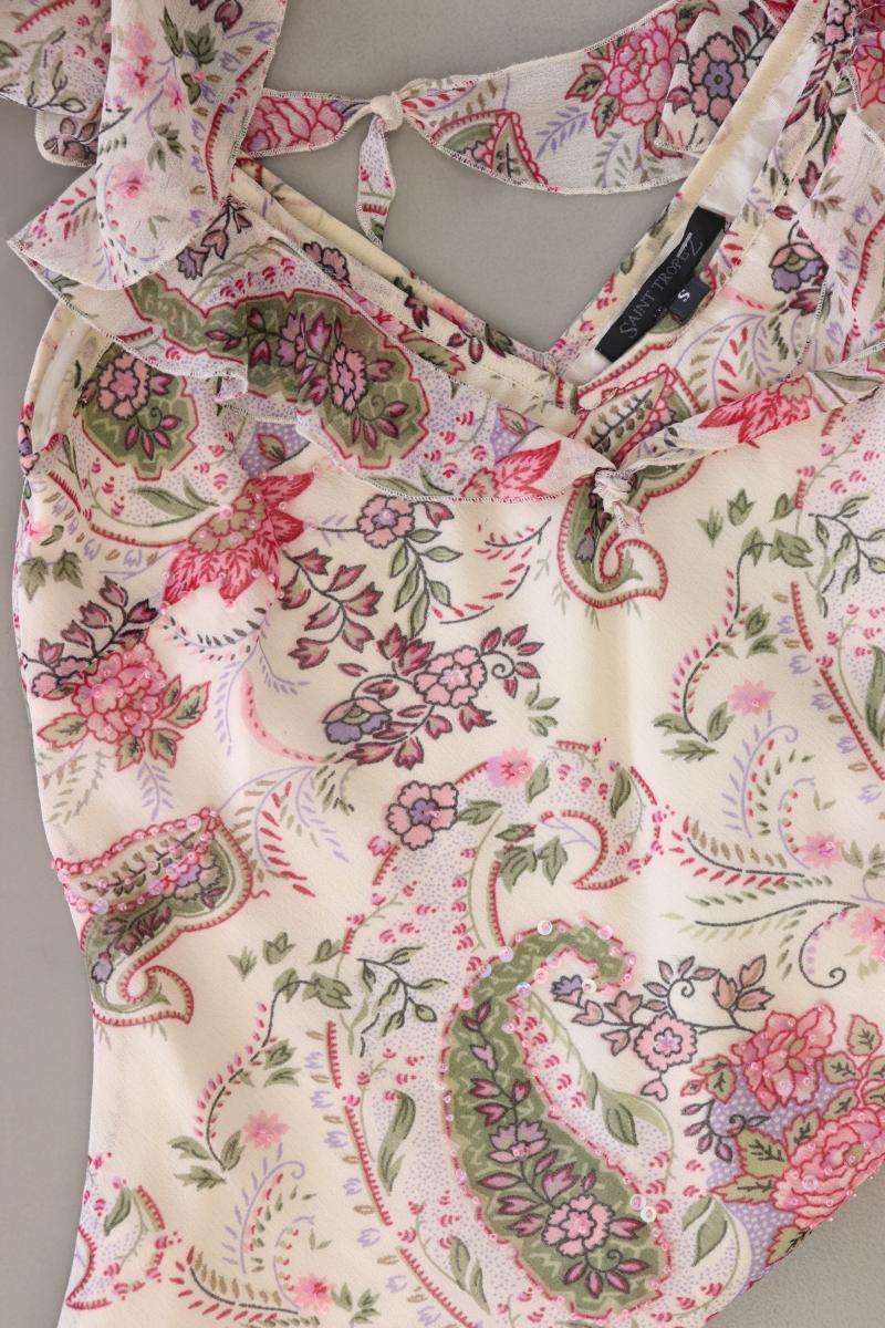 Saint Tropez Y2K Vintage Top Gr. S mit Paisleymuster creme aus Polyester