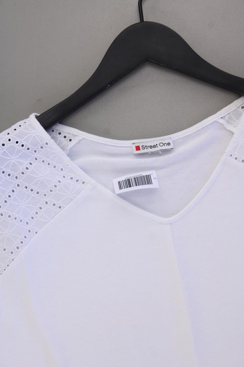 Street One T-Shirt Gr. 46 Kurzarm weiß