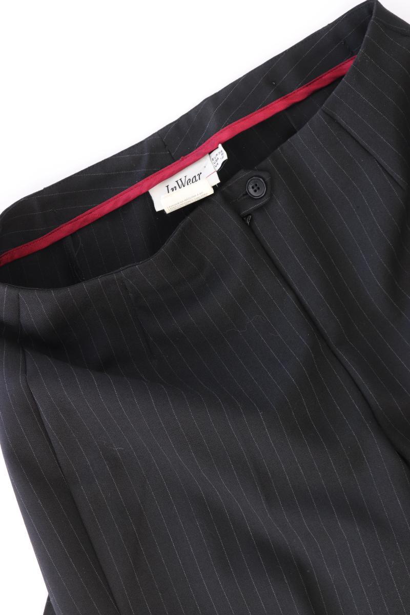 Inwear Anzughose Gr. 38 gestreift Vintage schwarz aus Polyester