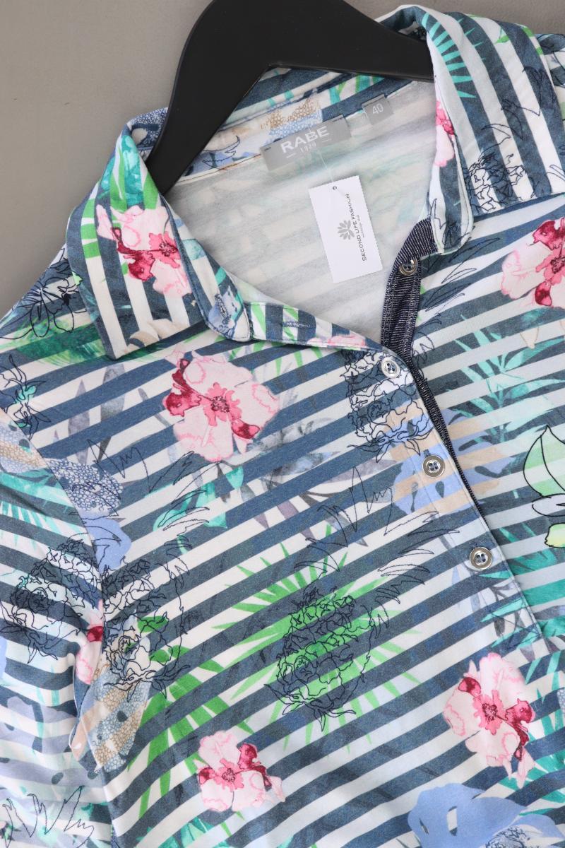 Rabe Poloshirt Gr. 40 gestreift Kurzarm mehrfarbig aus Baumwolle