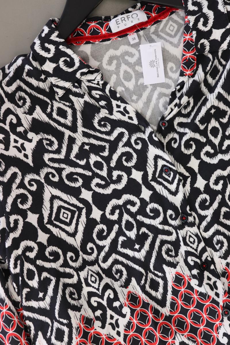 ERFO Langarmbluse Gr. 38 schwarz aus Viskose