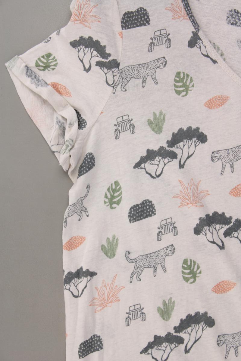 Esprit Printshirt Gr. XL mit Tierdruck Kurzarm creme aus Baumwolle