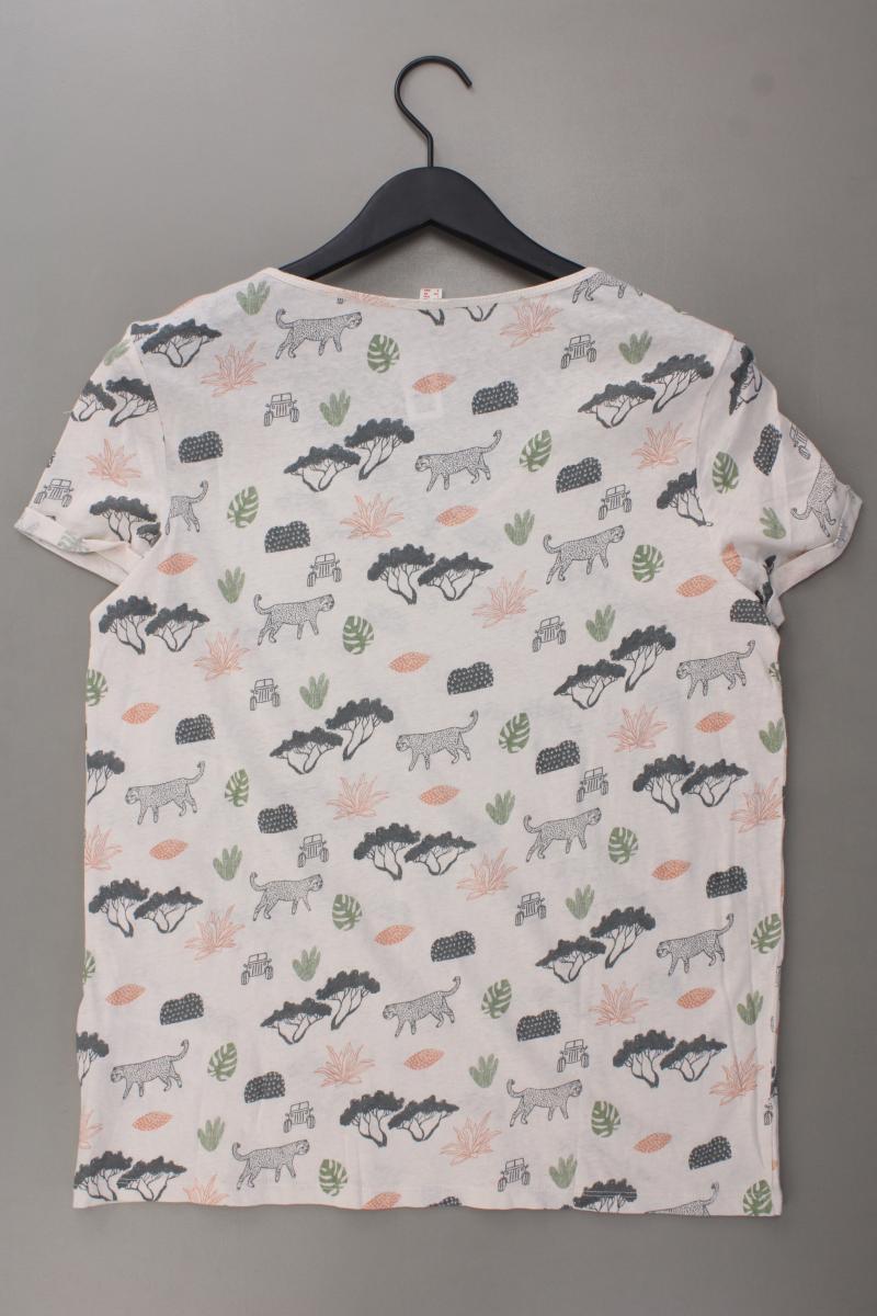 Esprit Printshirt Gr. XL mit Tierdruck Kurzarm creme aus Baumwolle