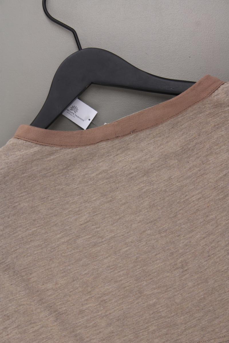 Zara T-Shirt Gr. L neu mit Etikett Kurzarm braun aus Polyester