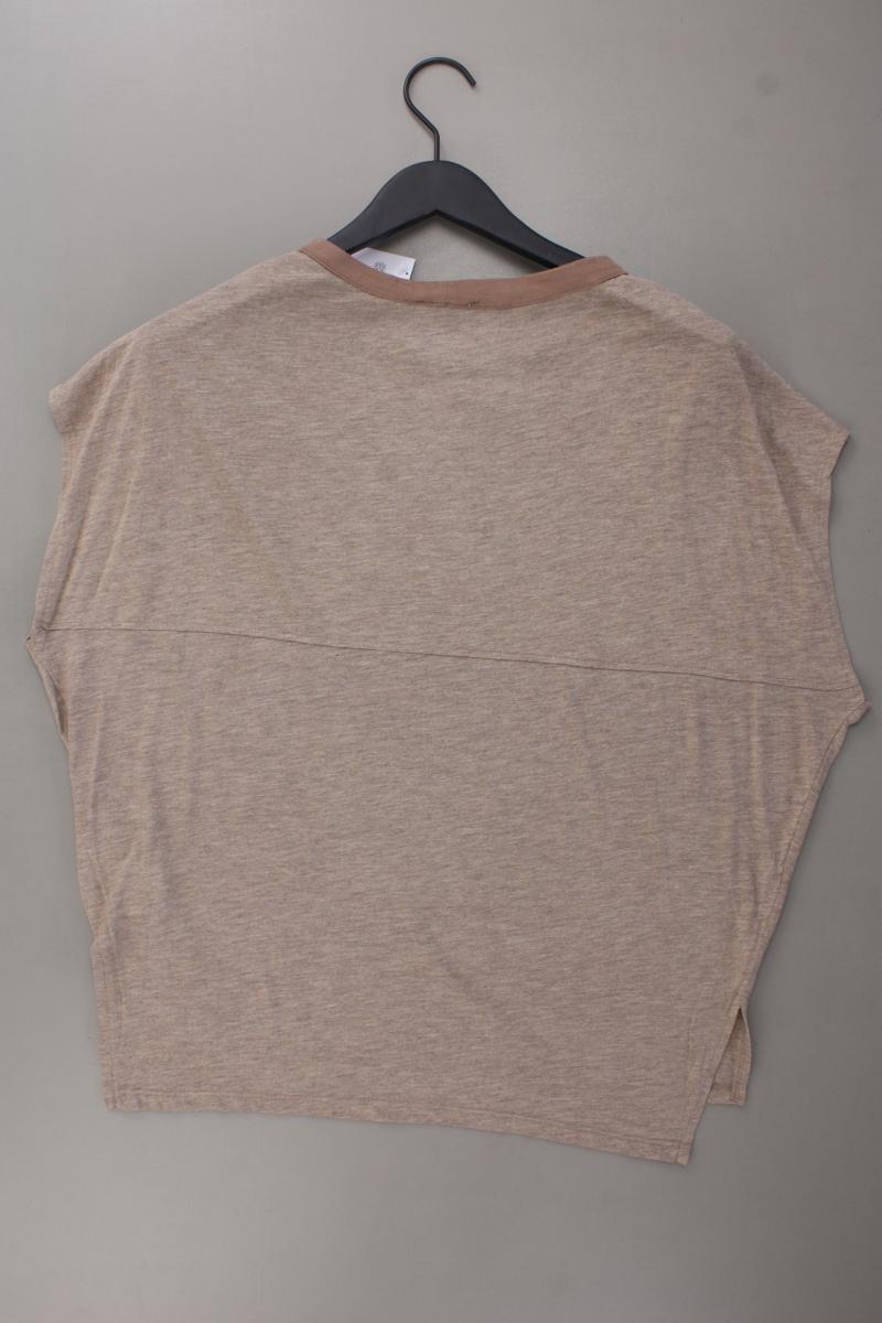 Zara T-Shirt Gr. L neu mit Etikett Kurzarm braun aus Polyester