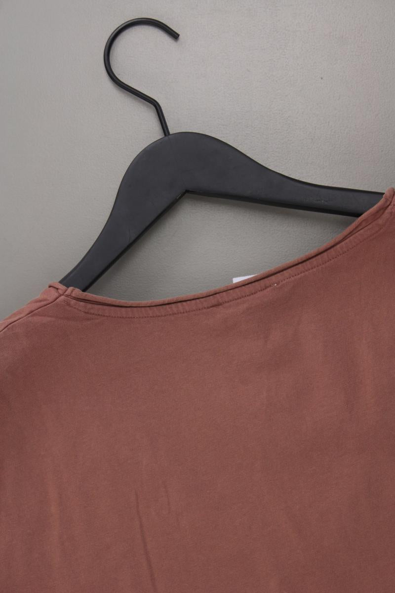 Zara Shirt mit V-Ausschnitt Gr. XL neu mit Etikett Kurzarm braun aus Baumwolle