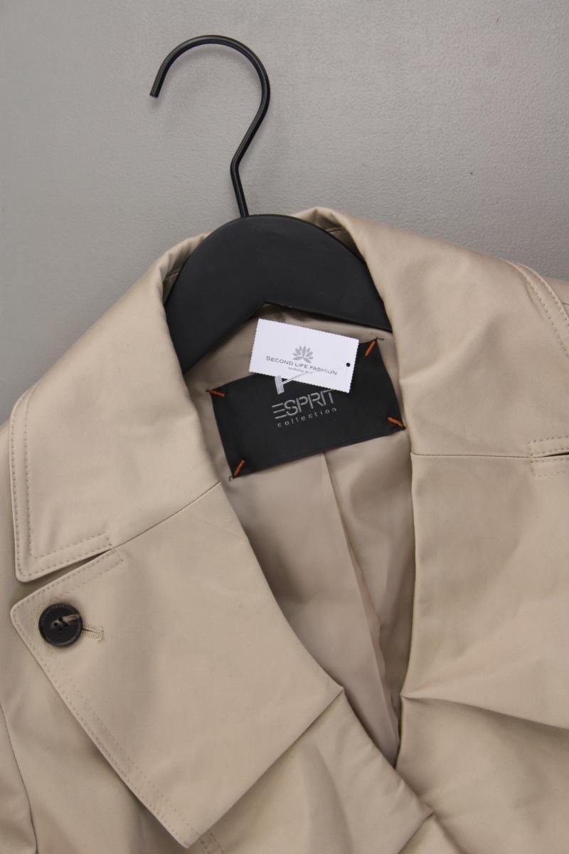 Esprit Collection Classic Jacke Gr. 40 mit Gürtel creme aus Baumwolle
