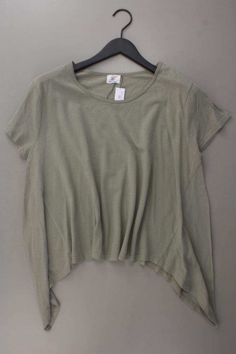 TRF Zara T-Shirt Gr. M Kurzarm olivgrün aus Baumwolle