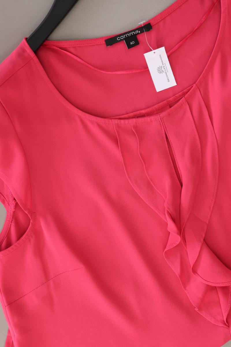comma, Kurzarmbluse Gr. 40 pink aus Polyester